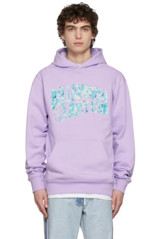 Billionaire Boys Club: Purple Arch Logo Popover Hoodie | SSENSE UK