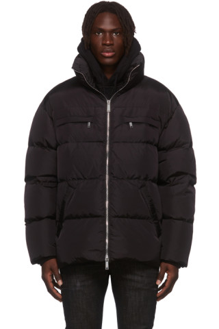 Black Down Toen Puffer Jacket by Dsquared2 on Sale