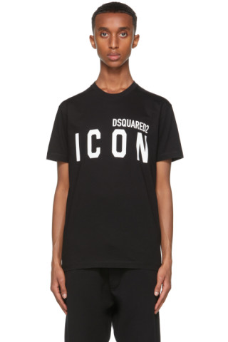 Dsquared2: Black 'Icon' T-Shirt | SSENSE