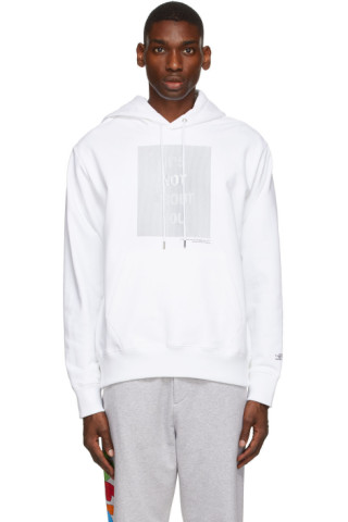 White Hank Willis Thomas Edition HWT Lent Hoodie by Helmut Lang on Sale