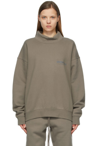 mock neck pullover sweatshirt