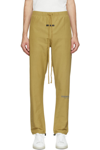 Fear of God ESSENTIALS: Khaki Track Lounge Pants | SSENSE Canada