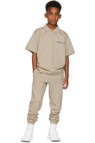 Kids Tan Jersey Polo by Fear of God ESSENTIALS on Sale