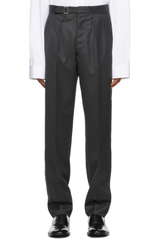 Maison Margiela: Grey Wool Trousers | SSENSE