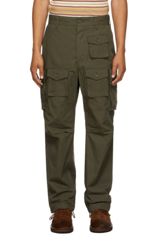 Engineered Garments: Khaki Ripstop FA Cargo Pants | SSENSE