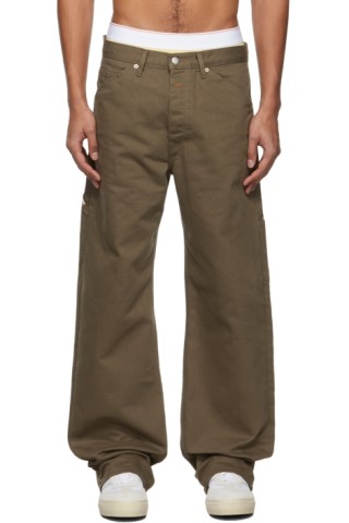 Heron Preston for Calvin Klein: Brown Season 2 Carpenter Cargo Pants |  SSENSE