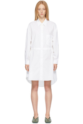 MM6 Maison Margiela: ホワイト シャツ ドレス | SSENSE 日本 MM6 Maison Margiela: ホワイト シャツ ドレス | SSENSE 日本