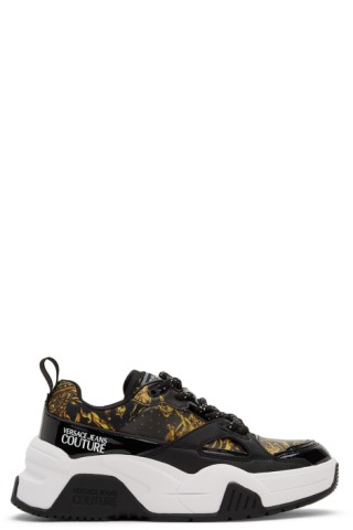 Versace Jeans Couture: Black & Gold Stargaze Regalia Baroque Sneakers ...