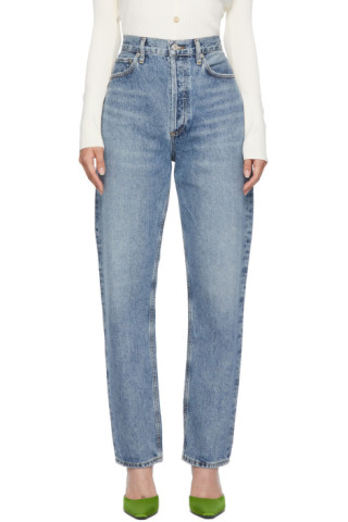 AGOLDE: Blue 90s Pinch Waist Jeans | SSENSE