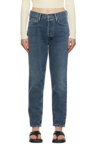 AGOLDE: Blue Fen Jeans | SSENSE