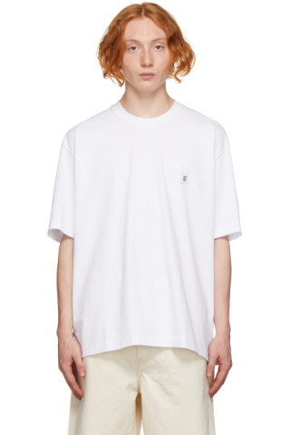 White Graphic T-Shirt by Solid Homme on Sale