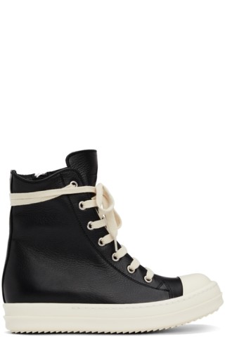 Rick Owens: Black Grained Leather 