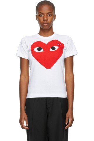 Large Double Heart T-Shirt | SSENSE Canada