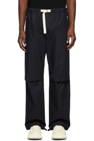 Navy Cargo Trousers by Jil Sander on Sale