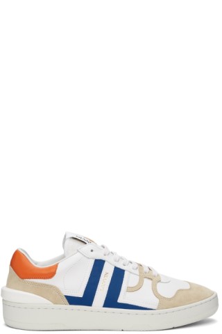 Lanvin: White Leather Clay Sneakers | SSENSE