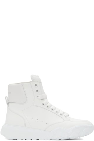 Alexander McQueen: White Court High Sneakers | SSENSE