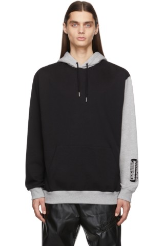 Opening Ceremony: Black & Grey OC Logo Hoodie | SSENSE