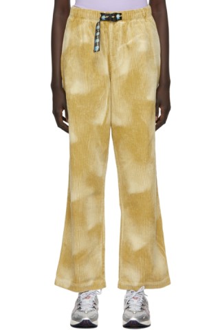 Brain Dead: Yellow Bleached Corduroy Trousers | SSENSE