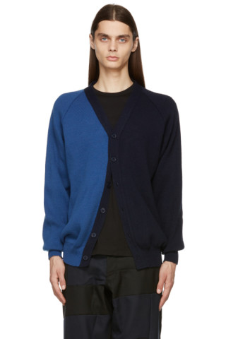 Comme des Garçons Shirt: Blue & Navy Lochaven of Scotland Cardigan