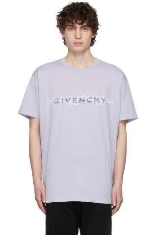 Barbed Wire Flocked Logo T-Shirt by Givenchy on Sale