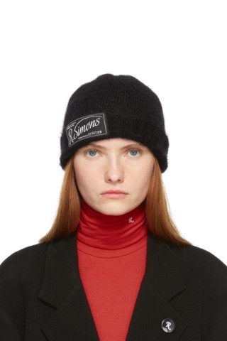 Raf Simons: Black Label Knit Beanie | SSENSE