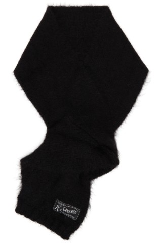 Raf Simons: Black Mohair Scarf | SSENSE