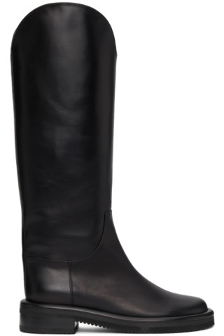 프로엔자 스콜러 블랙 가죽 라이딩 부츠