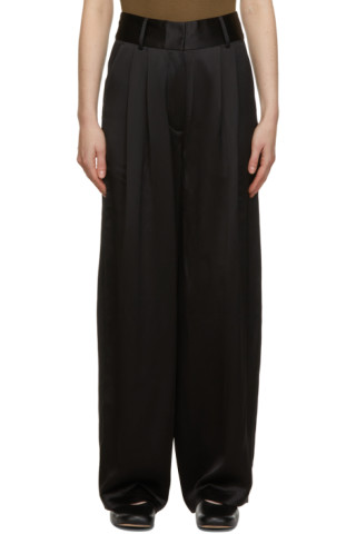 Black Fallapella Trousers by by Malene Birger on Sale