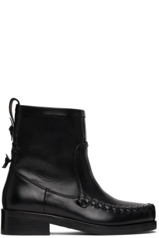 Stefan Cooke: Black Ankle Chelsea Boots | SSENSE