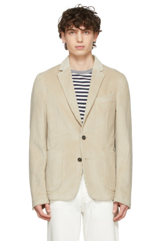 Beige Corduroy New Lightest Blazer by Officine Générale on Sale