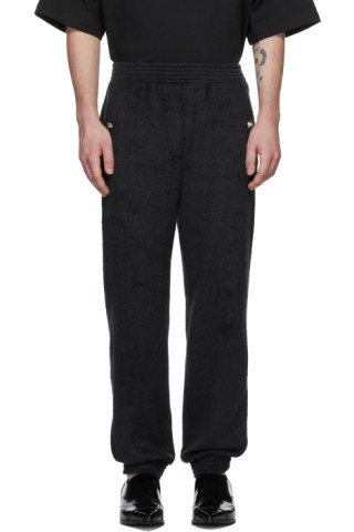 We11done: Black Hairy Zurry Jogger Lounge Pants | SSENSE