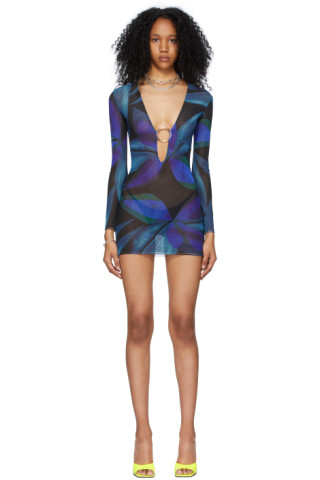 Blue Mesh Ring Dress by Louisa Ballou 