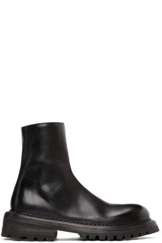 Marsèll: Black Carrucola Zip-Up Boots | SSENSE