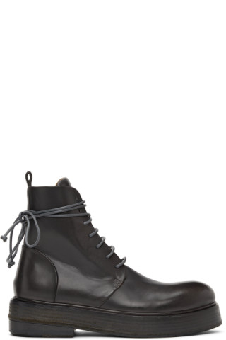 Black Zuccolona Lace-Up Boots by Marsèll on Sale
