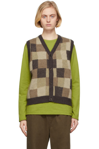 Stüssy - Brown Wobbly Check Sweater Vest