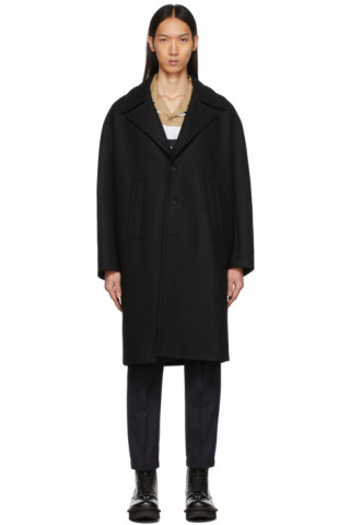 Black Oversized Opera Coat by Neil Barrett on Sale