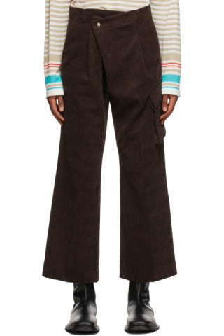 Andersson Bell Animal Motif Cargo Pants with Corduroy Detail men