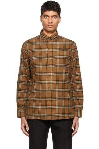 Burberry: Brown Classic Check Shirt | SSENSE