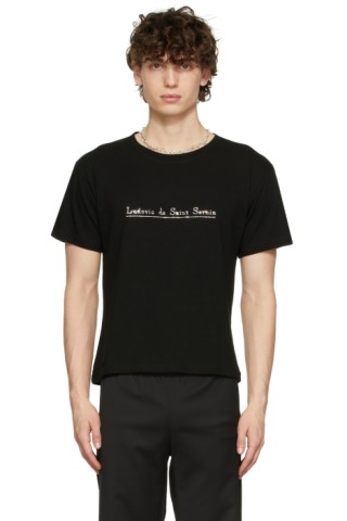 Ludovic de Saint Sernin: Black Crystal Logo T-Shirt | SSENSE