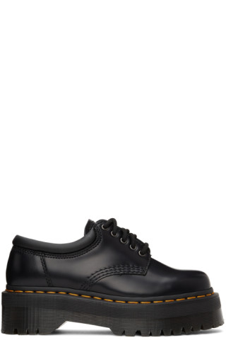 Dr. Martens: Black Quad Platform Derbys | SSENSE