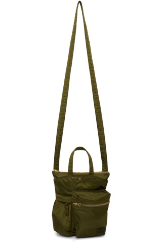 sacai: Green Porter Edition Pocket Tote | SSENSE