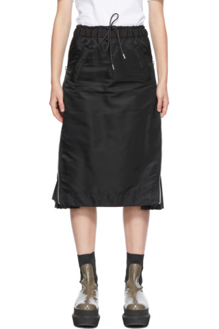 sacai: Black MA-1 Skirt | SSENSE