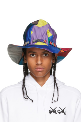 Sacai: Multicolor KAWS Edition Colorblocked Mountain Metro Hat | SSENSE