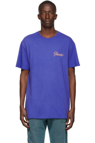 Awake NY: Navy Logo T-Shirt | SSENSE