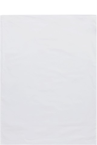 White Square Cotton Pillow Case by Tekla | SSENSE