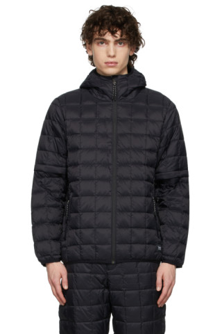 TAION Black Detachable Sleeves Down Jacket