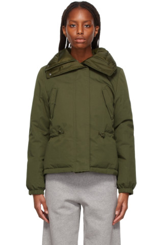 Yves Salomon - Army: Reversible Green Down Bachette Jacket | SSENSE Canada