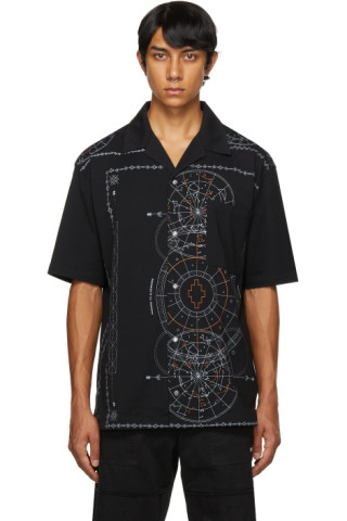 Marcelo Burlon County of Milan: Black Astral Short Sleeve Shirt