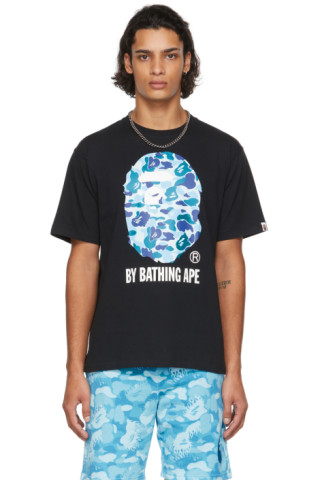 BAPE: Black & Blue Space Camo T-Shirt | SSENSE Canada