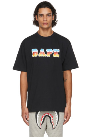 BAPE: Black Logo T-Shirt | SSENSE UK
